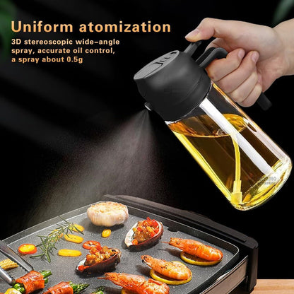 CORENS 2-in-1 Oil Dispenser & Sprayer for Kitchen – Black